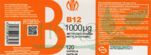 B12-vitamiini etiketti